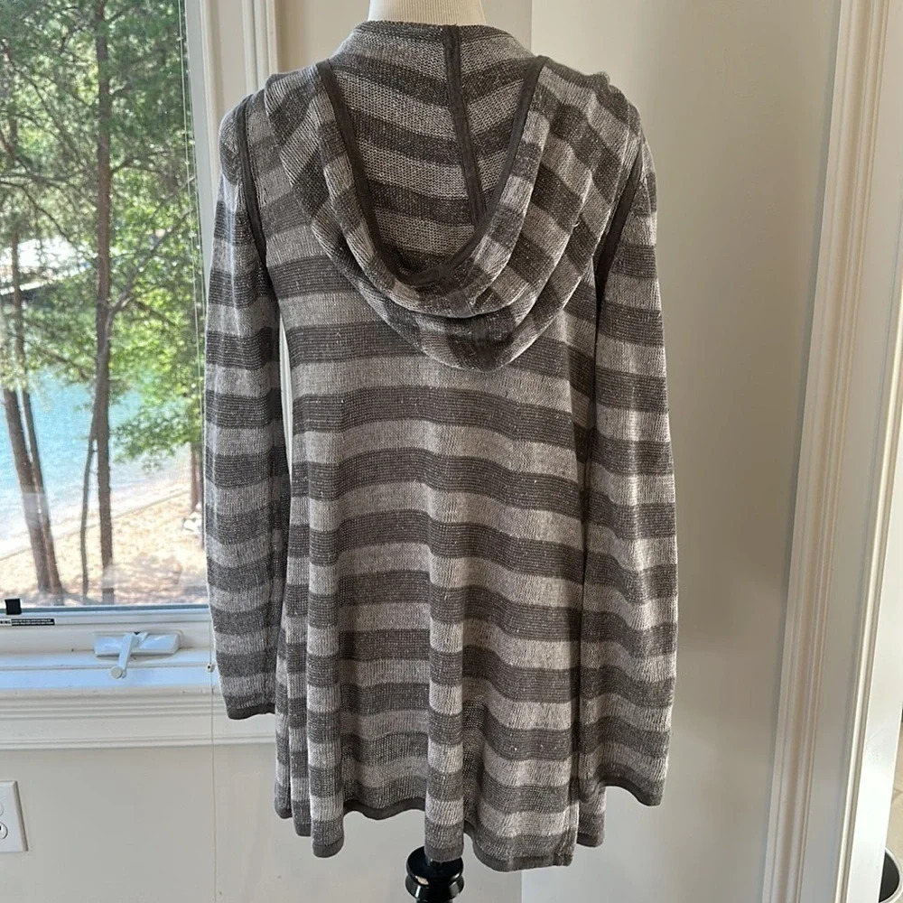 Eileen Fisher Organic Linen Open Hoody, Size XS, Like New - Picture 5 of 8